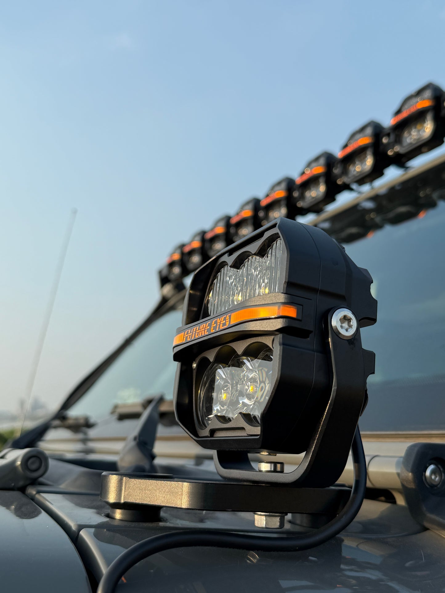 Future Eyes C6 5 Inch DRL 160Watt Spot Light Set