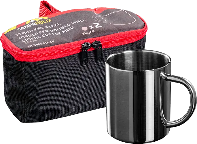 Double Walled Stainless Steel Linial Coffee Mug Set