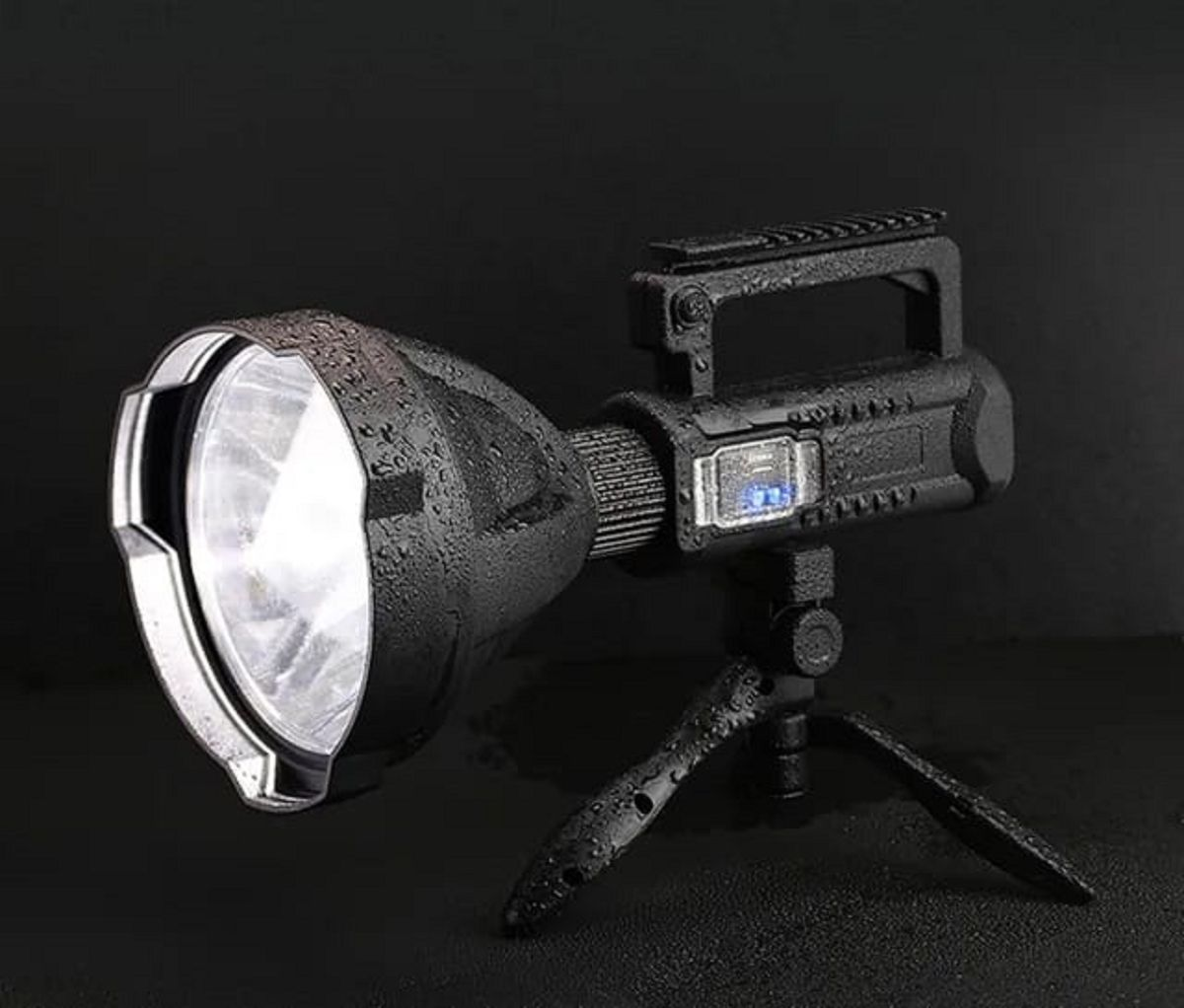 TerraTrek 3000 Lumens Long Range Rechargeable Flashlight With Stand