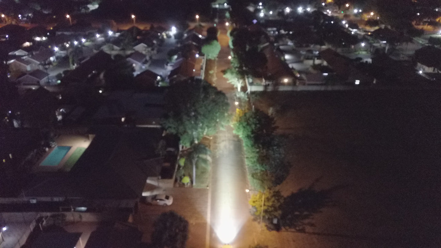 TerraTrek 9" DRL 300W 28 000lm 1000m High Power Spot Light Set Incl Harness