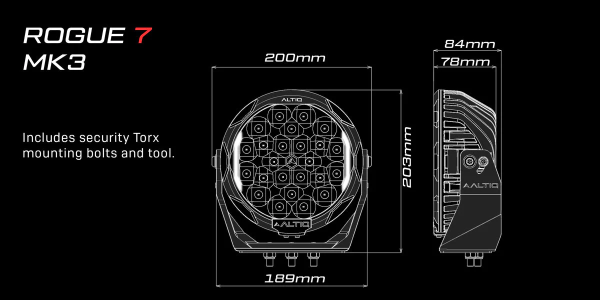 ALTIQ™ Rogue 7" Mk3 - LED Driving Lights Pair