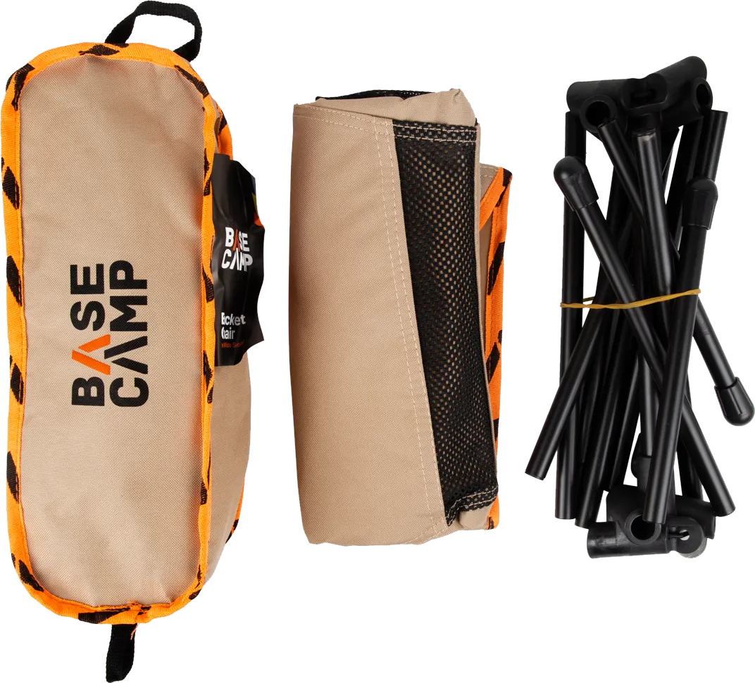 BASECAMP BUCKET WIDE SEAT CAMPING CHAIR - 120kg