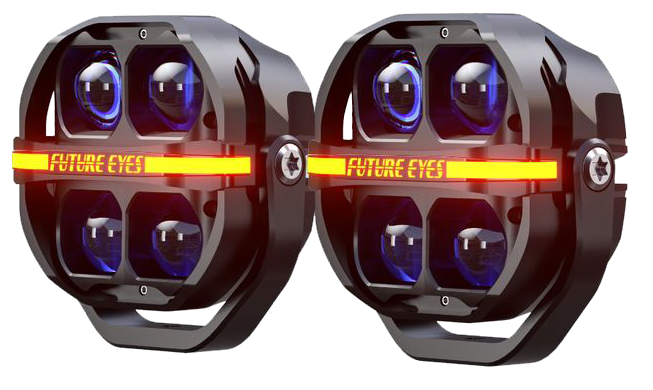 Future Eyes C100 4 Inch DRL 180Watt Spot Light Set