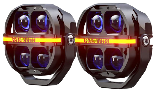 Future Eyes C100 4 Inch DRL 180Watt Spot Light Set