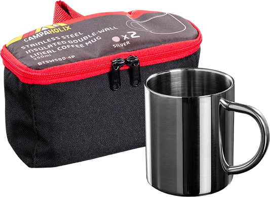 Double Walled Stainless Steel Linial Coffee Mug Set