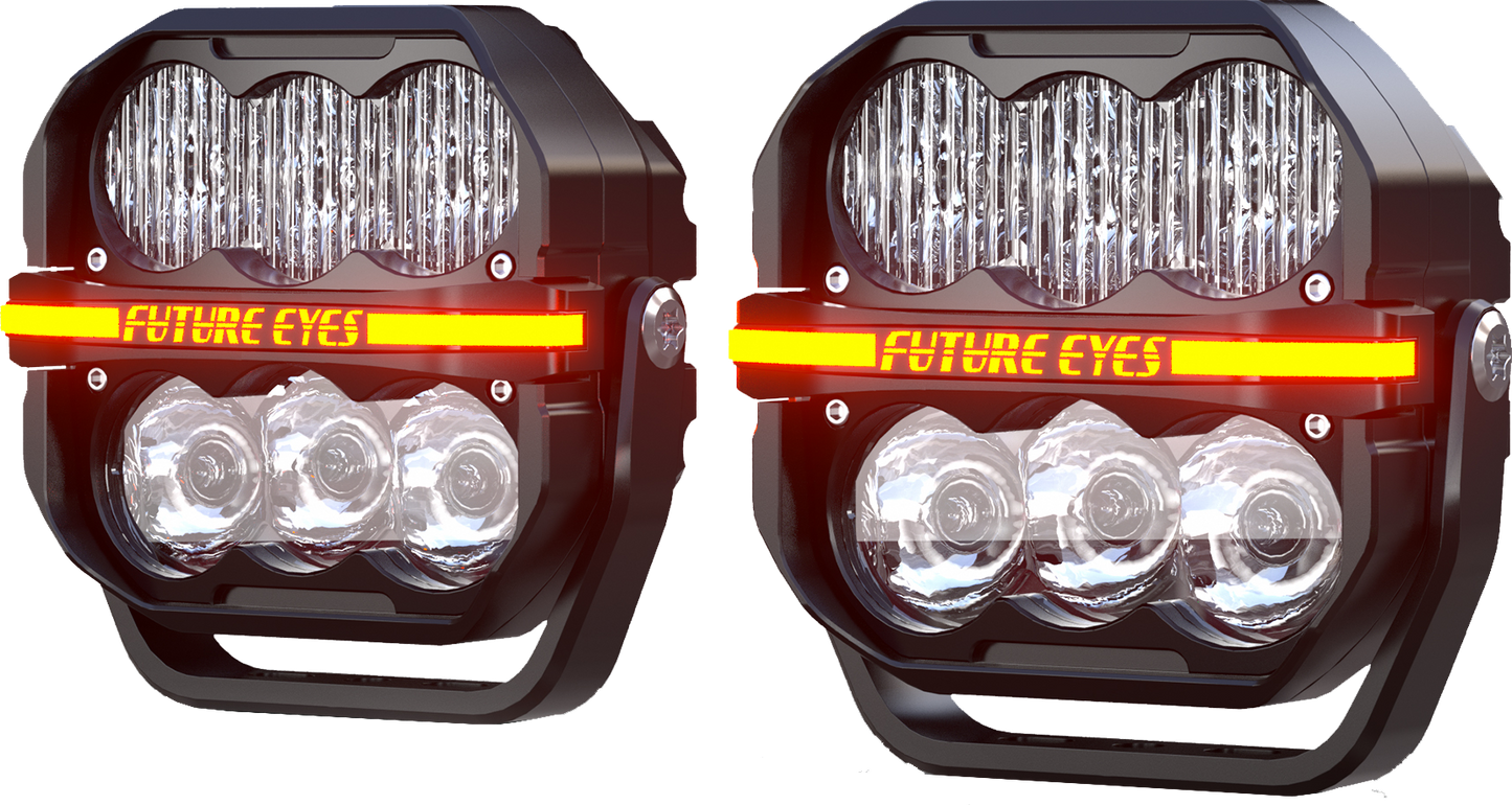 Future Eyes C6 5 Inch DRL 160Watt Spot Light Set