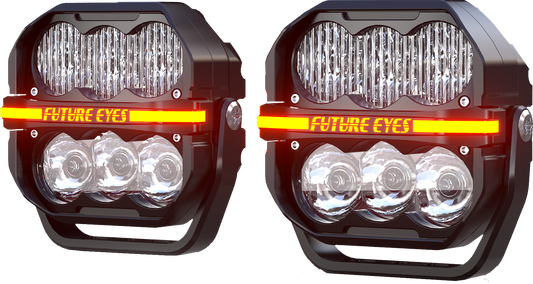 Future Eyes C6 5 Inch DRL 160Watt Spot Light Set