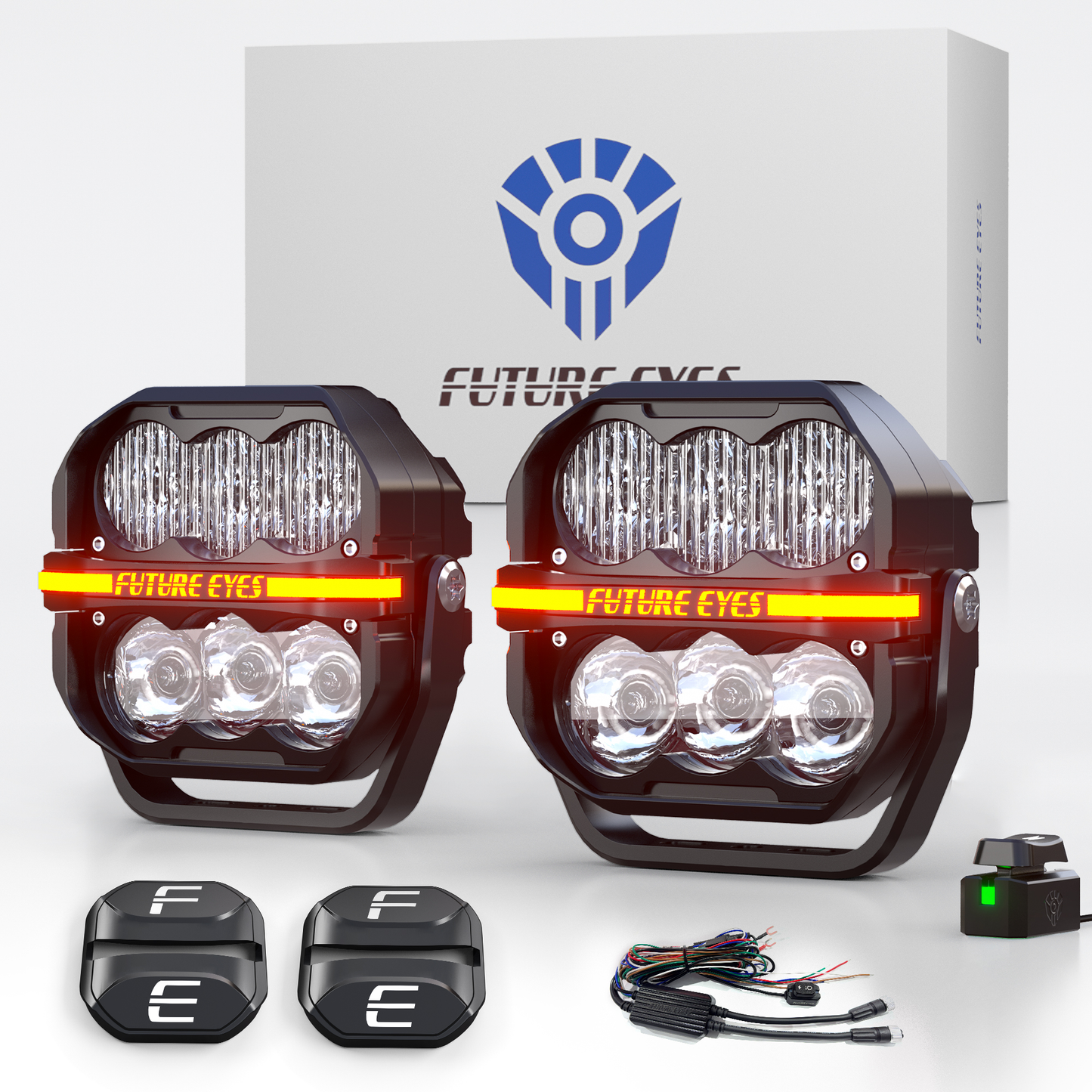 Future Eyes C6 5 Inch DRL 160Watt Spot Light Set