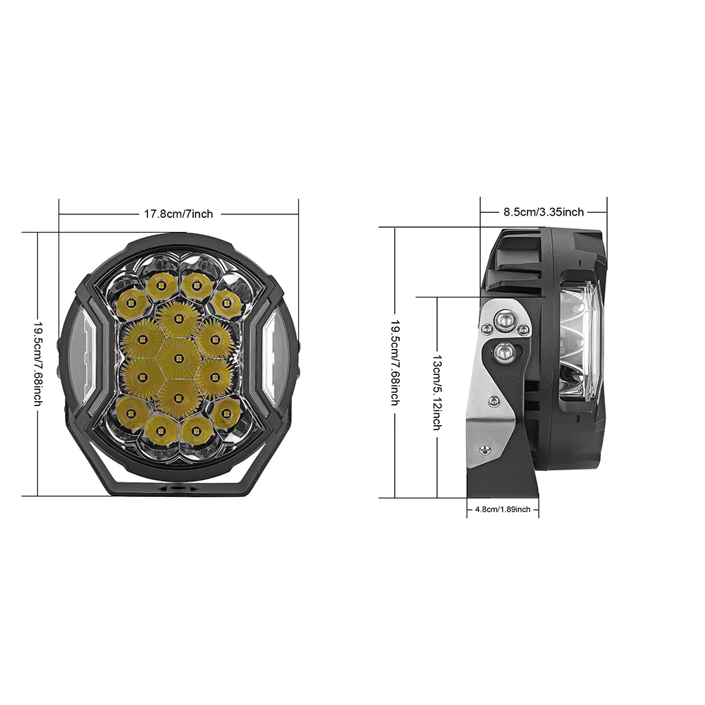 TerraTrek VIPER 7" Spot Light Set