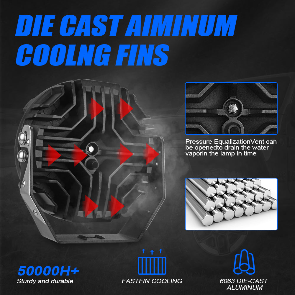 TerraTrek VIPER 7" Spot Light Set