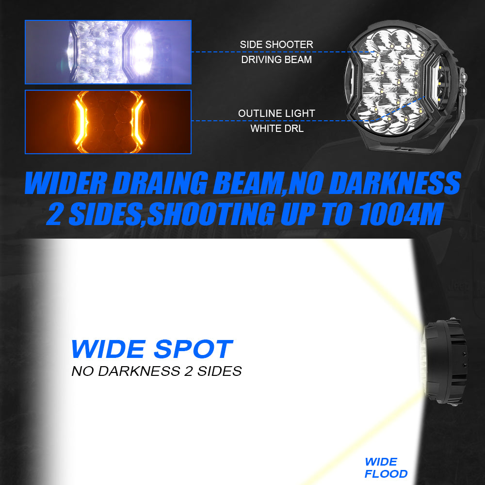 TerraTrek VIPER 7" Spot Light Set