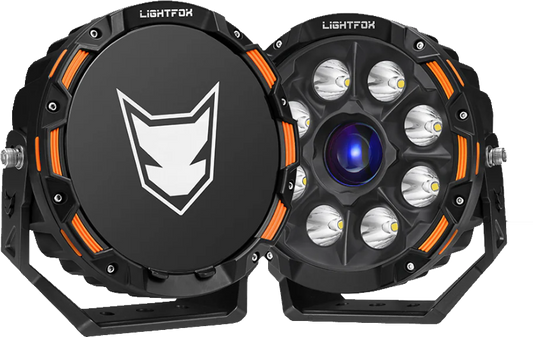 Lightfox 9inch Laser LED Driving Lights 1Lux@7,302ft/2,226m IP68 15,046 Lumens