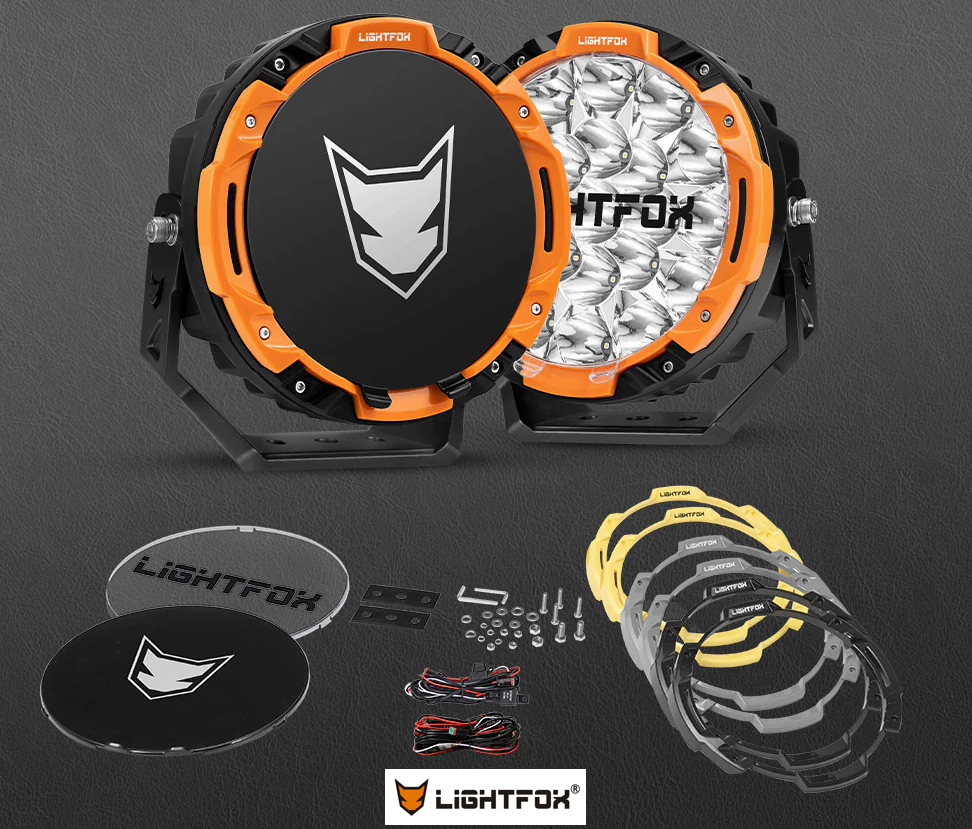 Lightfox 9inch LED Driving Light 1Lux@6,890ft/2,100m IP68 16,342 Lumens