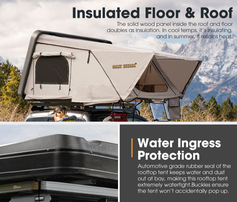 SAN HIMA Side Opening King Size Roof Top Tent Hardshell