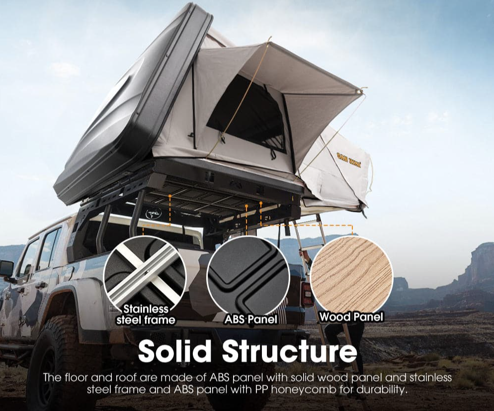 SAN HIMA Side Opening King Size Roof Top Tent Hardshell