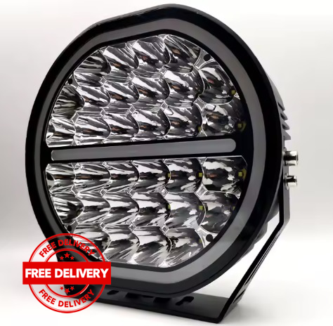 TerraTrek 9" DRL 300W 28 000lm 1000m High Power Spot Light Set Incl Harness