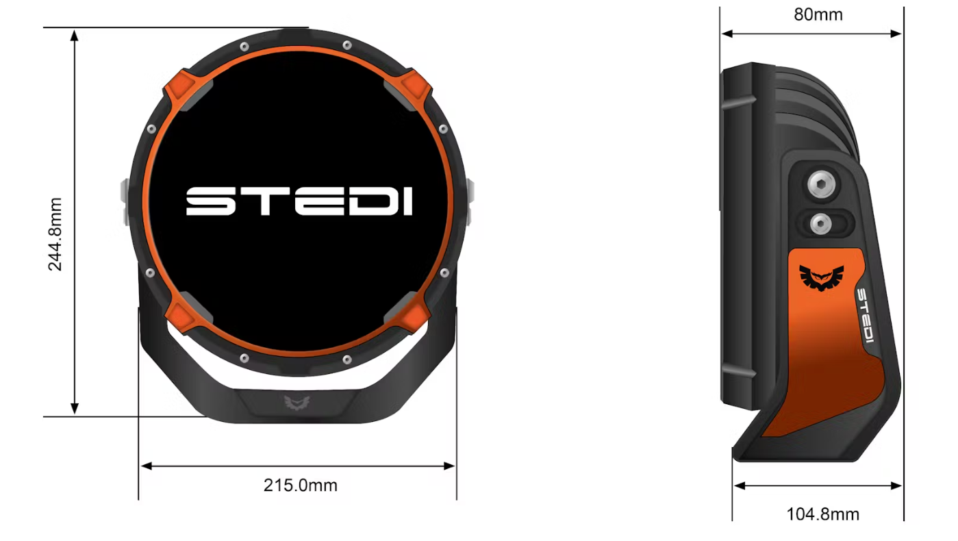 STEDI 8.5" Type-X Pro Plus DRL Spotlight Set